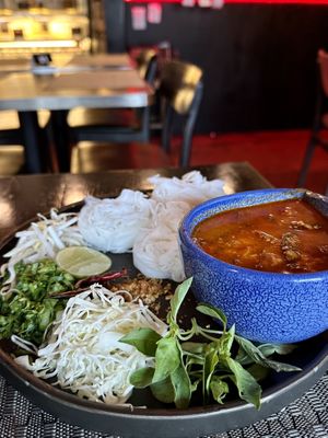 Rice vermicelli & soup (150 THB)  at Goodsouls Kitchen in Chiang Mai