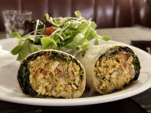 Scrambled tofu wrap (170 THB)  at Goodsouls Kitchen in Chiang Mai