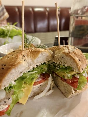 Whole wheat bagel (190 THB)  at Goodsouls Kitchen in Chiang Mai