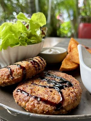 Quinoa steaks (200 THB)  at Goodsouls Kitchen in Chiang Mai