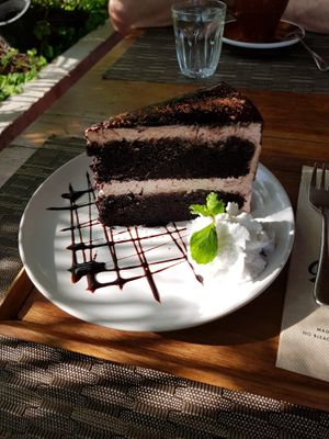Large black forest cake at Goodsouls Kitchen in Chiang Mai