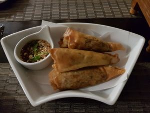 Spring rolls - yummo! at Goodsouls Kitchen in Chiang Mai