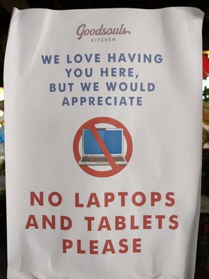 Technology-free encouragement :) at Goodsouls Kitchen in Chiang Mai