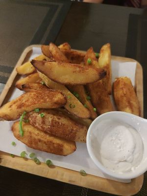 Curry potato fries at Goodsouls Kitchen in Chiang Mai