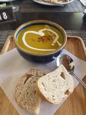 Pumpkin soup   at Goodsouls Kitchen in Chiang Mai