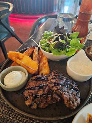 Mushroom steak is my fave! at Goodsouls Kitchen in Chiang Mai