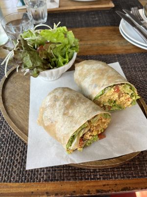 Scrambled tofu wrap  at Goodsouls Kitchen in Chiang Mai