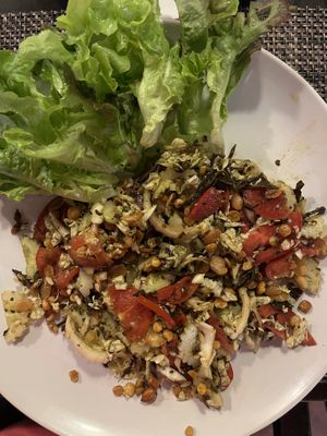 Burmese tea leaf salad  at Goodsouls Kitchen in Chiang Mai