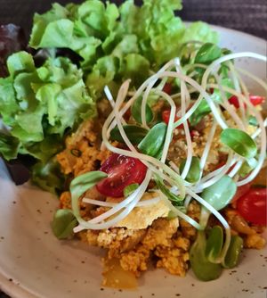 Scrambled tofu at Goodsouls Kitchen in Chiang Mai