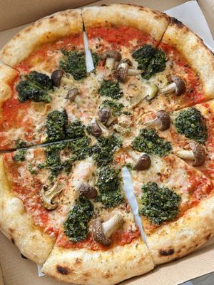 Mushroom pesto pizza, takeaway (225 THB)  at Goodsouls Kitchen in Chiang Mai