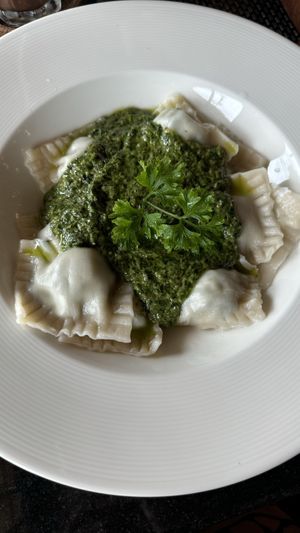 Spinach raviolii  at Goodsouls Kitchen in Chiang Mai