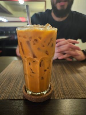 Thai iced tea at Goodsouls Kitchen in Chiang Mai