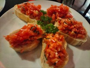 bruschetta at Goodsouls Kitchen in Chiang Mai