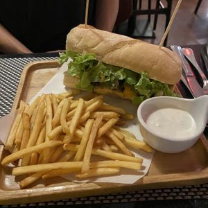 Philly cheese steak sandwich   at Goodsouls Kitchen in Chiang Mai