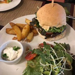 Mushroom Burger at Goodsouls Kitchen in Chiang Mai