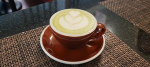 Matcha latte at Goodsouls Kitchen in Chiang Mai