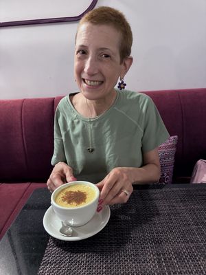 Turmeric latte  at Goodsouls Kitchen in Chiang Mai