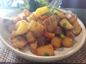 Golden Potato Has with Turmeric. at Goodsouls Kitchen in Chiang Mai