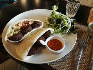 Falafel in Pita Bread. at Goodsouls Kitchen in Chiang Mai
