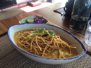 Local traditional soup at Goodsouls Kitchen in Chiang Mai