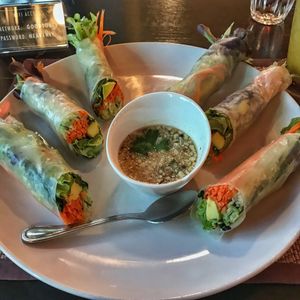 Fresh spring rolls at Goodsouls Kitchen in Chiang Mai