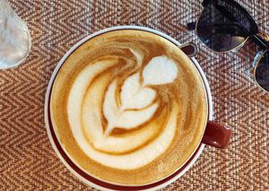 Almond latte coffee here very nice  at Goodsouls Kitchen in Chiang Mai