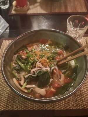 Breakfast soup at Goodsouls Kitchen in Chiang Mai