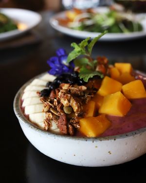 berry smoothie bowl at Goodsouls Kitchen in Chiang Mai