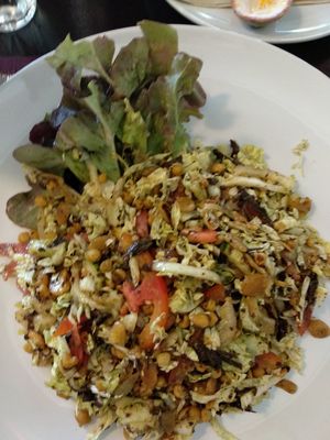 Burmese tea leaf salad -amazing taste!!! must try! at Goodsouls Kitchen in Chiang Mai