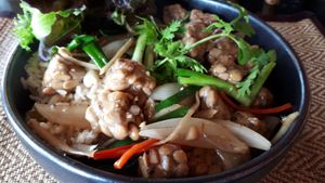 Temphe and rice bowl :) at Goodsouls Kitchen in Chiang Mai