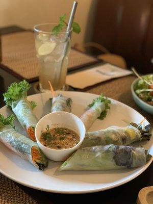 Fresh vegetable rolls at Goodsouls Kitchen in Chiang Mai