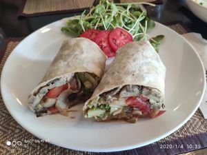 Wrap Eggplant & Hummus at Goodsouls Kitchen in Chiang Mai