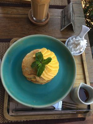 Mango pancakes at Goodsouls Kitchen in Chiang Mai