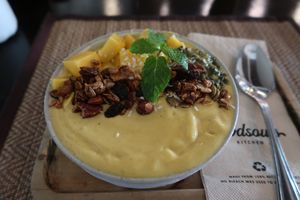 Mango smoothie bowl at Goodsouls Kitchen in Chiang Mai