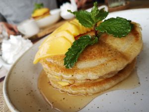 Vegan pancakes at Goodsouls Kitchen in Chiang Mai
