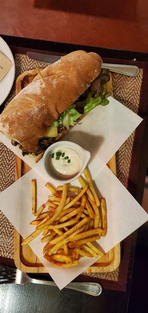 Vegan philly steak & cheese at Goodsouls Kitchen in Chiang Mai