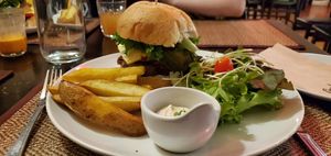 Mushroom cheese burger at Goodsouls Kitchen in Chiang Mai