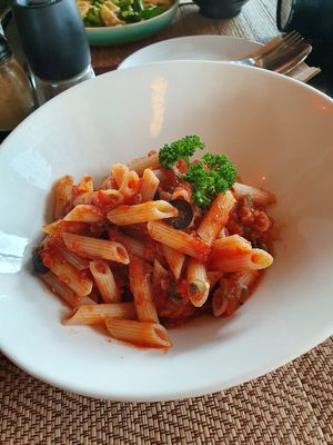 Gluten free Penne with putanesca sauce at Goodsouls Kitchen in Chiang Mai