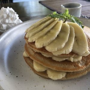 Banana pancakes ! at Goodsouls Kitchen in Chiang Mai
