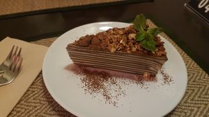 Chocolate crepe cake at Goodsouls Kitchen in Chiang Mai