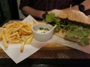 Steak sandwich at Goodsouls Kitchen in Chiang Mai