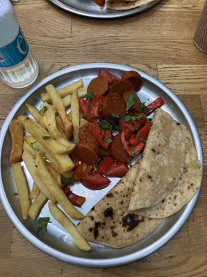 sausage tava menu 30₺  at Govinda Cafe - Mecidiyekoy in Istanbul