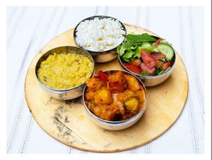 Thali Menu at Govinda Cafe - Mecidiyekoy in Istanbul