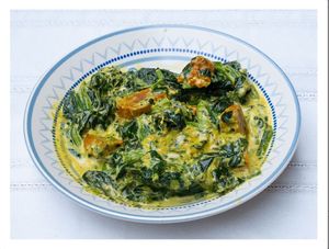Palak Seitan at Govinda Cafe - Mecidiyekoy in Istanbul
