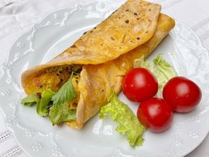 Pakora wrap at Govinda Cafe - Mecidiyekoy in Istanbul