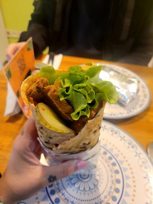 Döner de seitan ♡ at Govinda Cafe - Mecidiyekoy in Istanbul