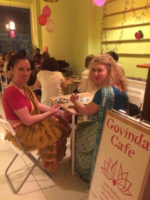 Govinda fans  at Govinda Cafe - Mecidiyekoy in Istanbul