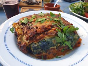 Sweet potato lasagna 😍😋 super tasty and filling at Het Strand - The Strand in Leuven