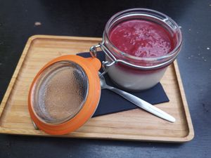 Panna cotta at Het Strand - The Strand in Leuven