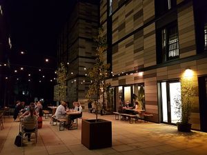 outside terrace at Het Strand - The Strand in Leuven